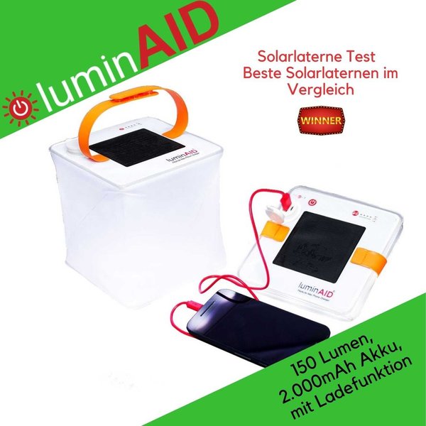 LuminAID - PackLite Max 2-in-1 Phone Charger - Solarlaterne