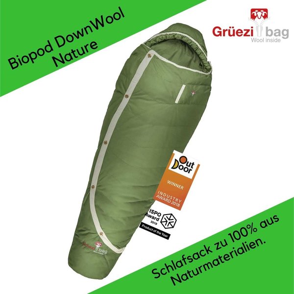 Grüezi Bag - Biopod DownWool Nature - Schlafsack